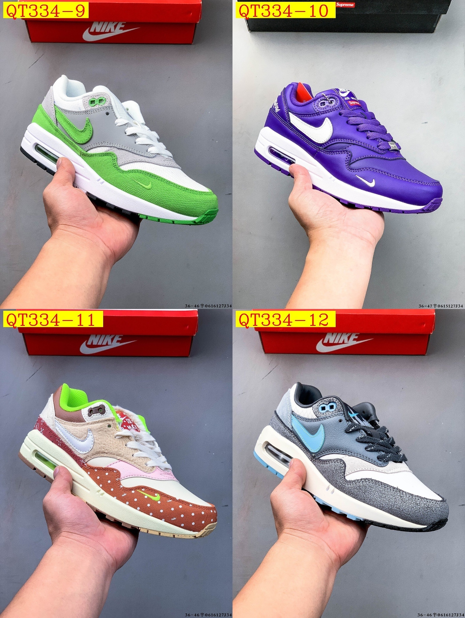 62$ Top Quality Nike Nike Air Max 1-87 size 36-45 half 032470 QT334 gallery
