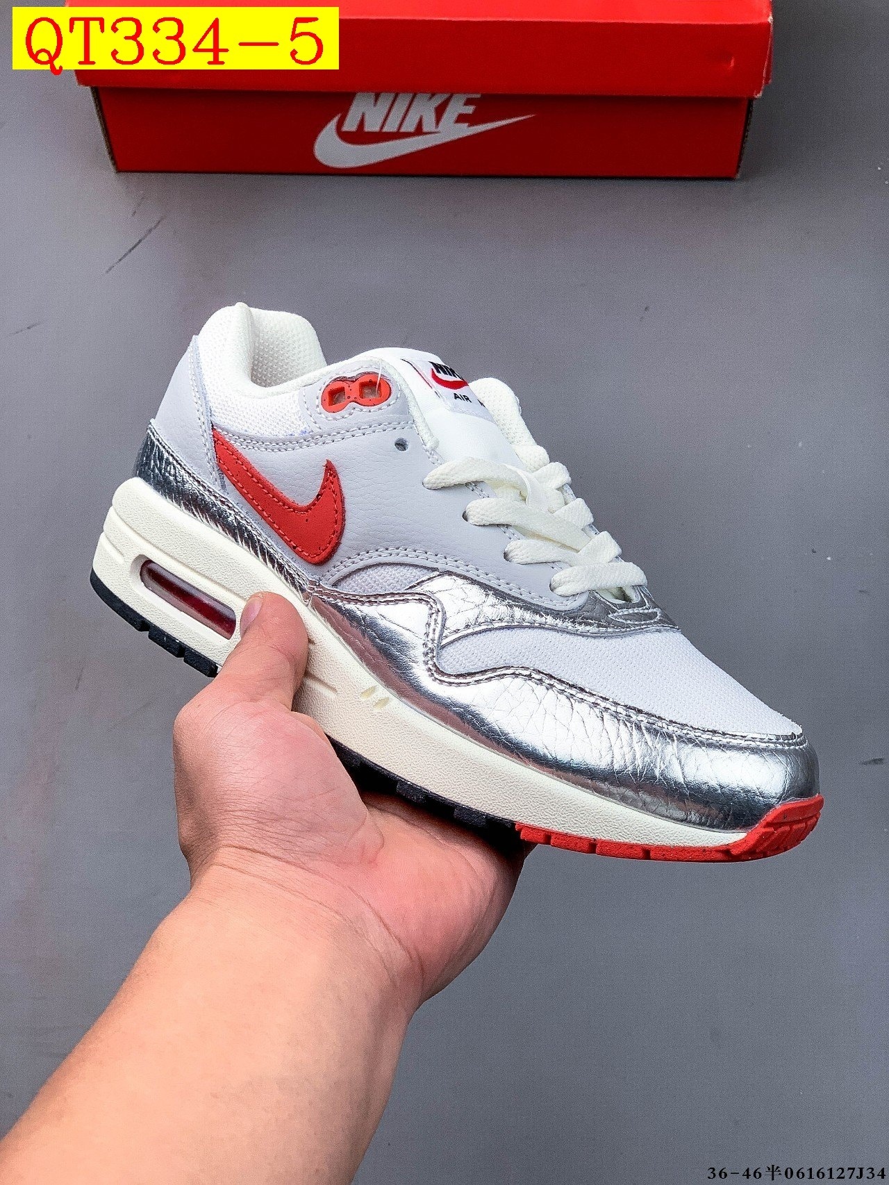 62$ Top Quality Nike Nike Air Max 1-87 size 36-45 half 032470 QT334 gallery