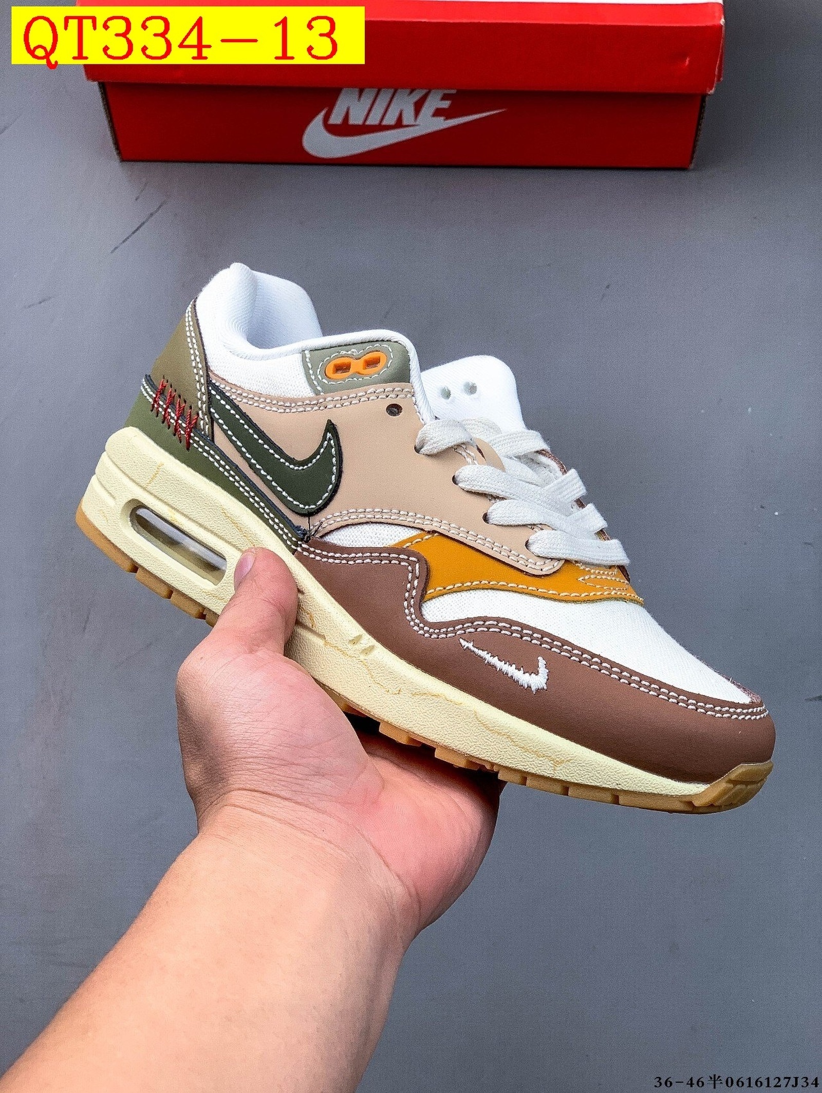 62$ Top Quality Nike Nike Air Max 1-87 size 36-45 half 032470 QT334 gallery