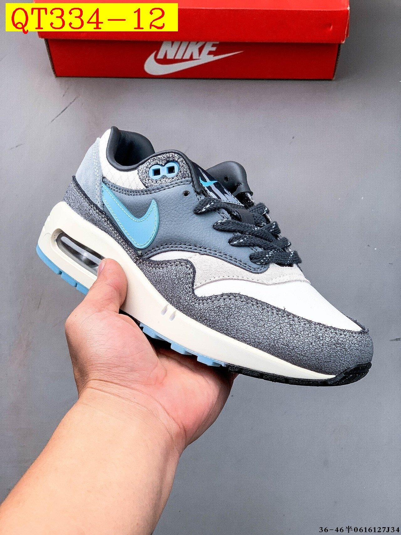 62$ Top Quality Nike Nike Air Max 1-87 size 36-45 half 032470 QT334 gallery