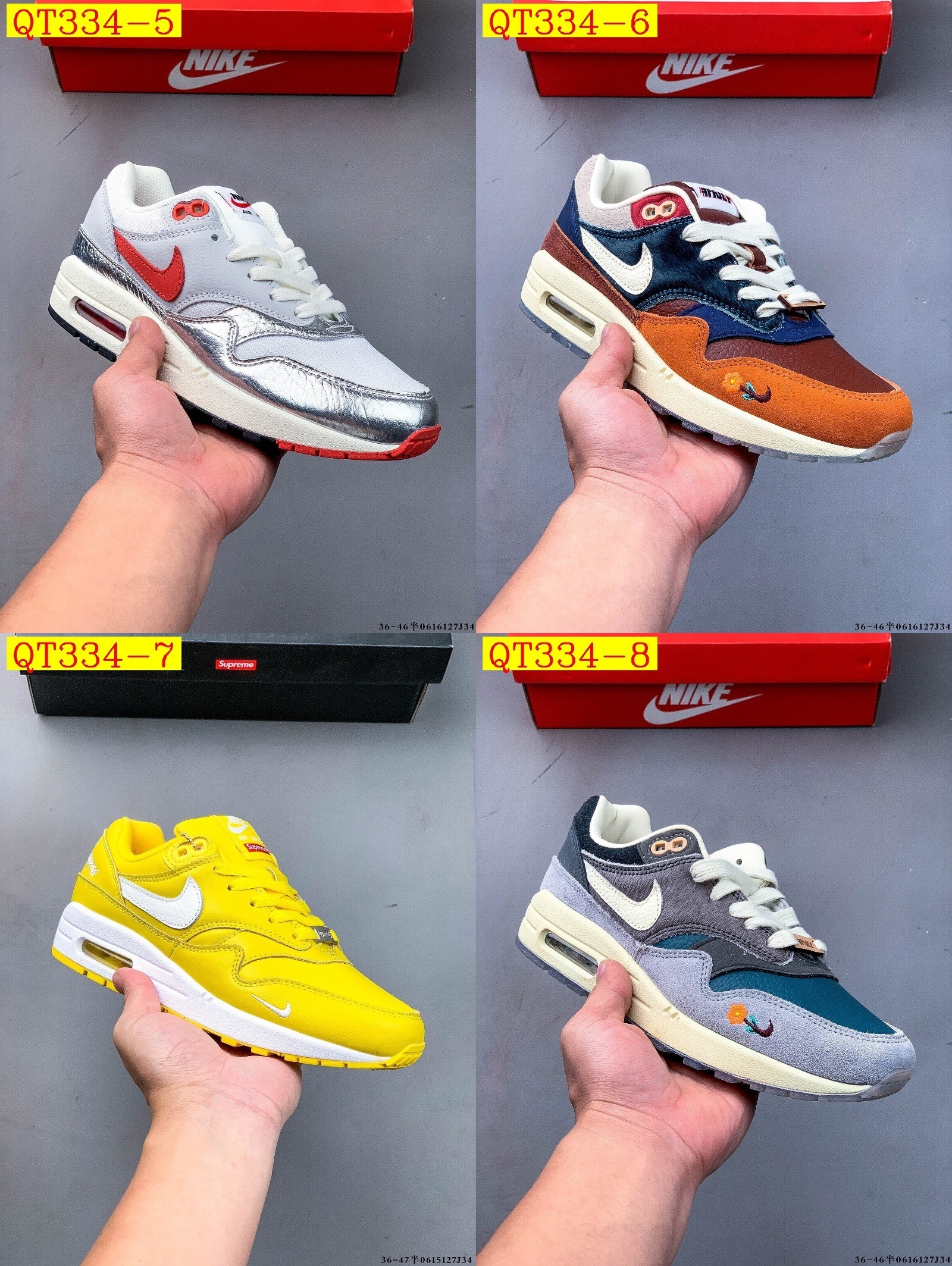 62$ Top Quality Nike Nike Air Max 1-87 size 36-45 half 032470 QT334 gallery