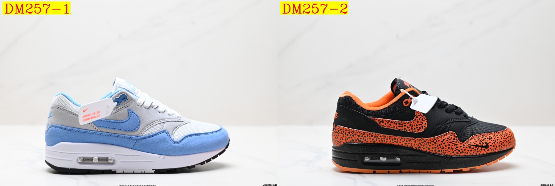 62$ dh Top Quality Nike Air Max 1 Half size 36-46 43162046322 DM257 gallery
