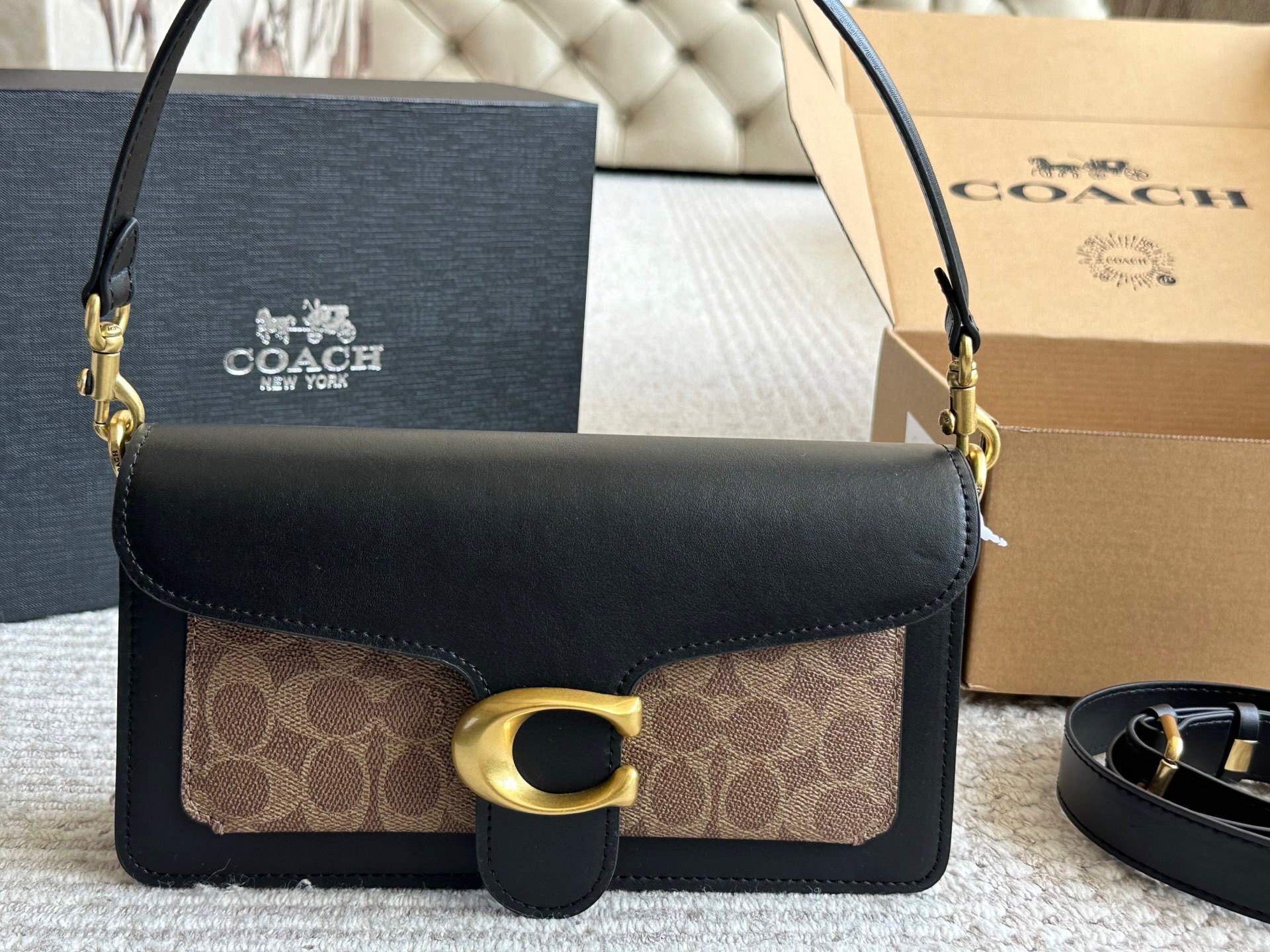 64$ Top Quality Coach Tabby Shoulder bag Leather Size 26X10X5cm 731510 SY466 gallery