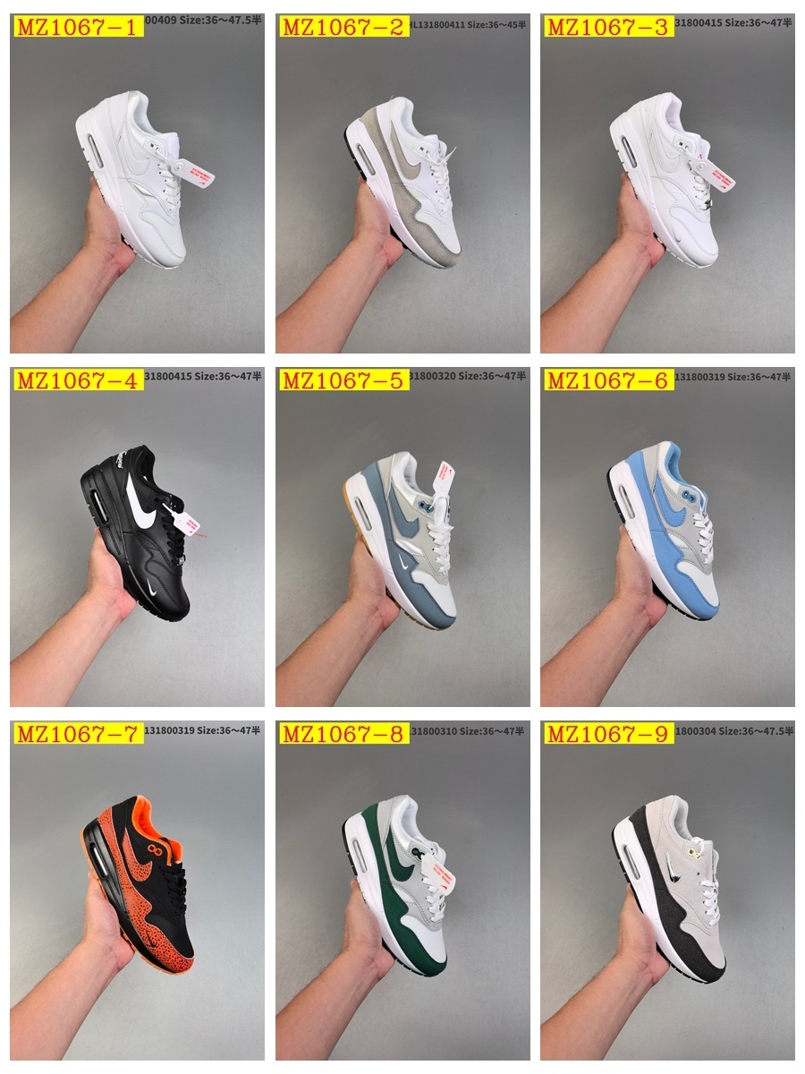 64$ Top Quality Nike Air Max 1 size 36-46 half 432650 MZ1067 gallery