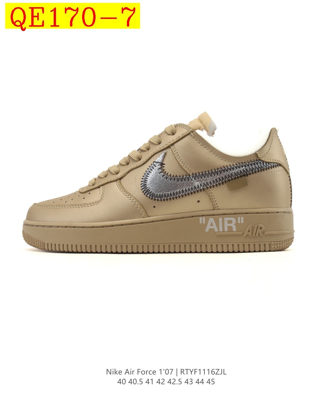 66$ AF1 Nike Air Force 1 07 Low size 40-45 half 334660 QE170 gallery