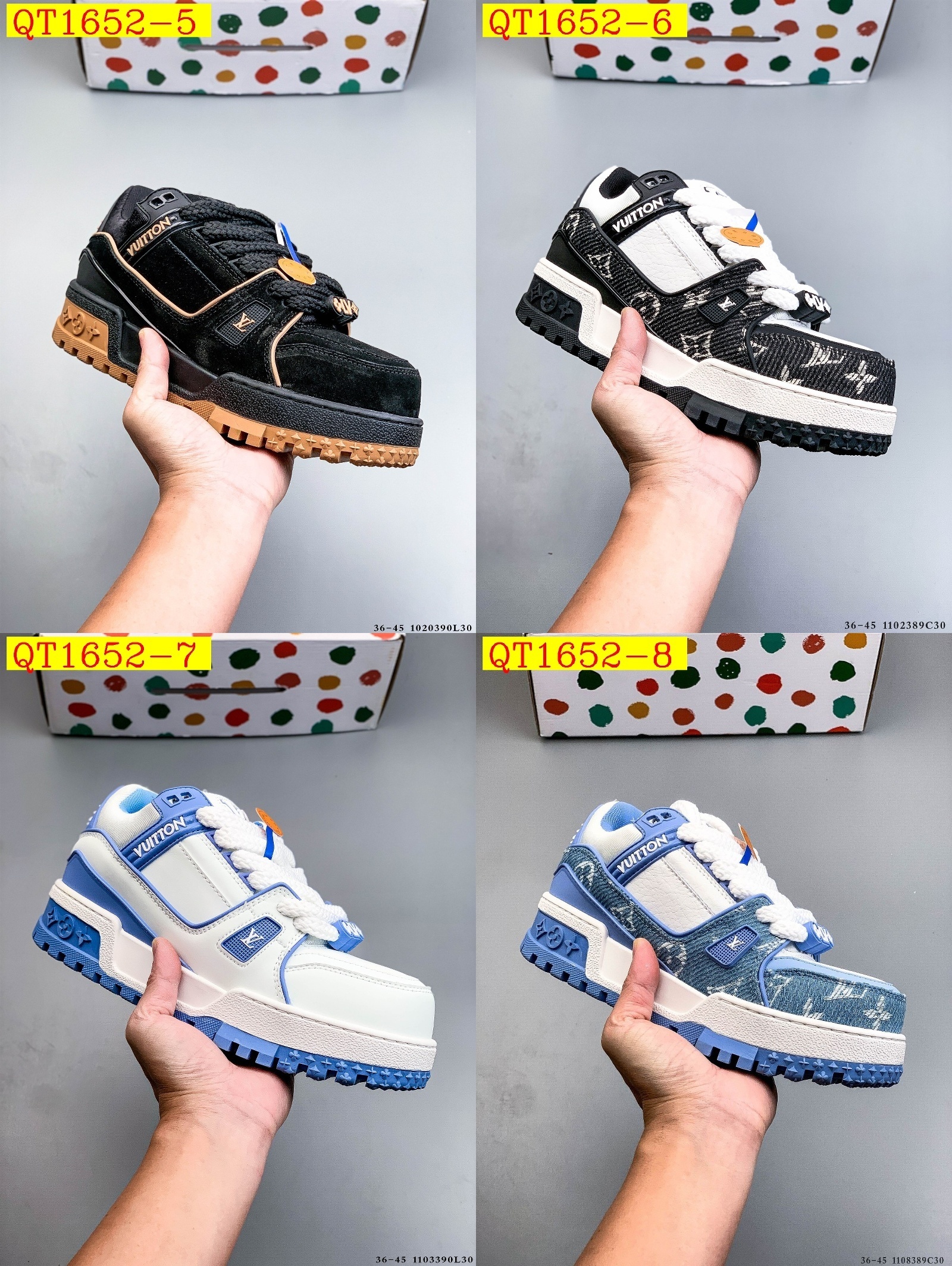 68$ Louis Vuitton LV Trainer Maxi Size 36-45 534020 QT1652 gallery