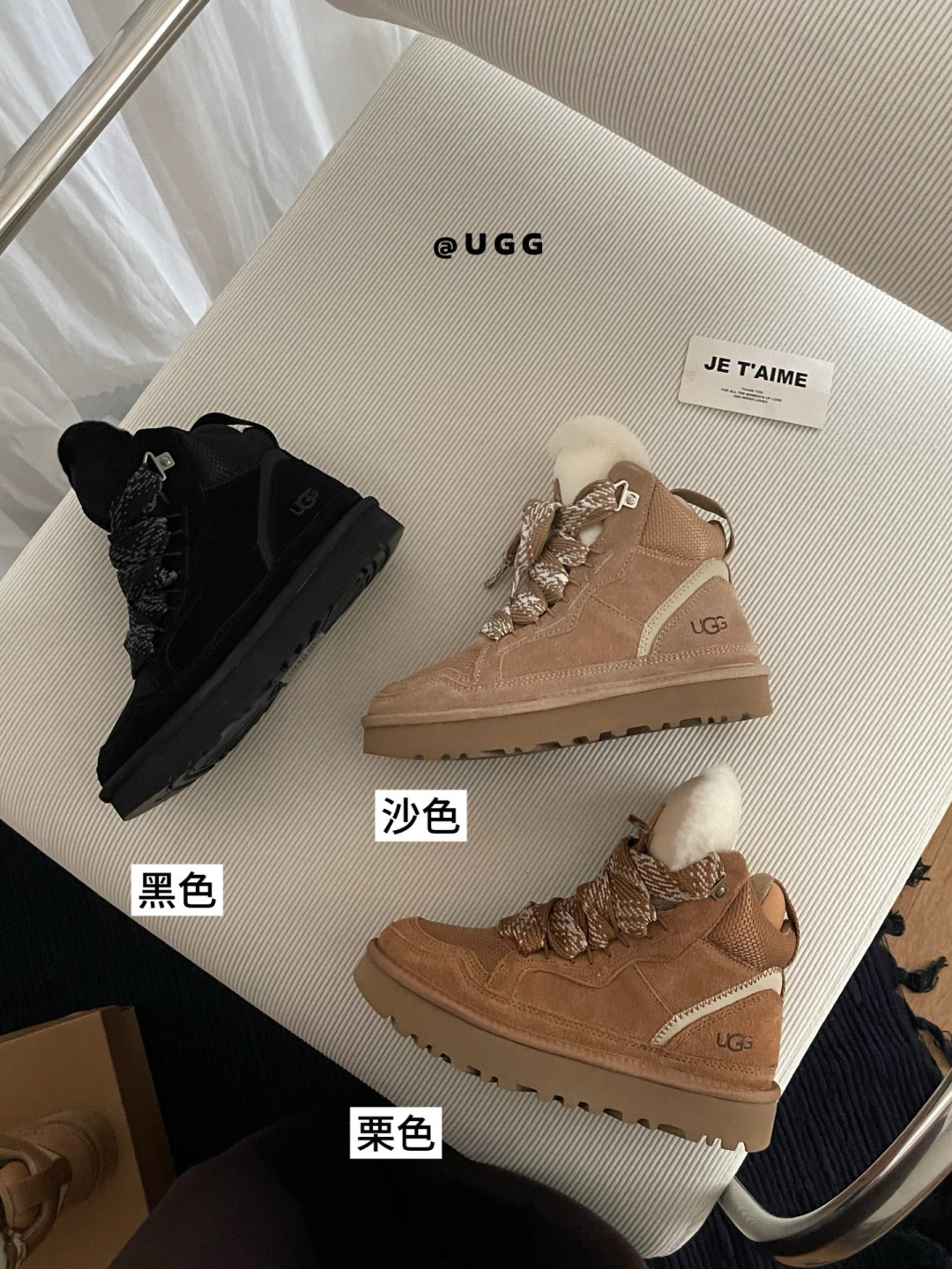 69$ UGG High-Top Mel Leather Wool Size 35-40 239870 UG338 gallery