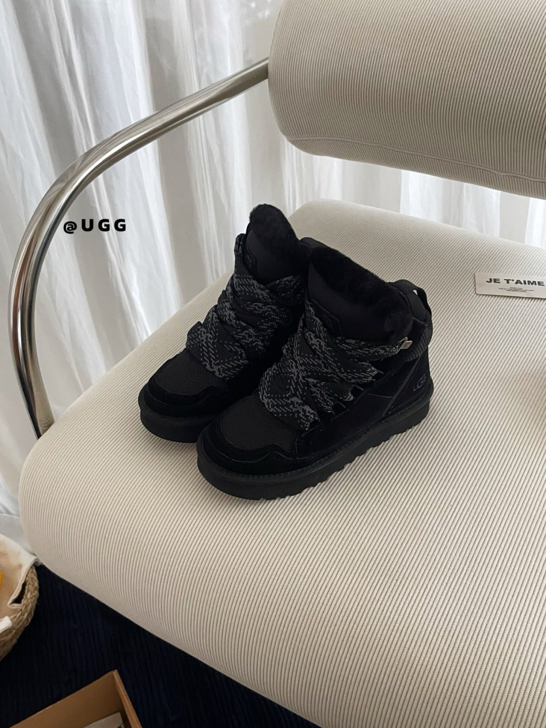 69$ UGG High-Top Mel Leather Wool Size 35-40 239870 UG338 gallery