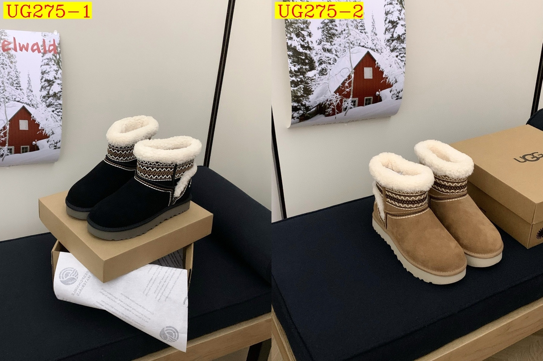 70$ dh Top Quality UGG Boot Leather Wool Size 35-40 94645057489 UG275 gallery