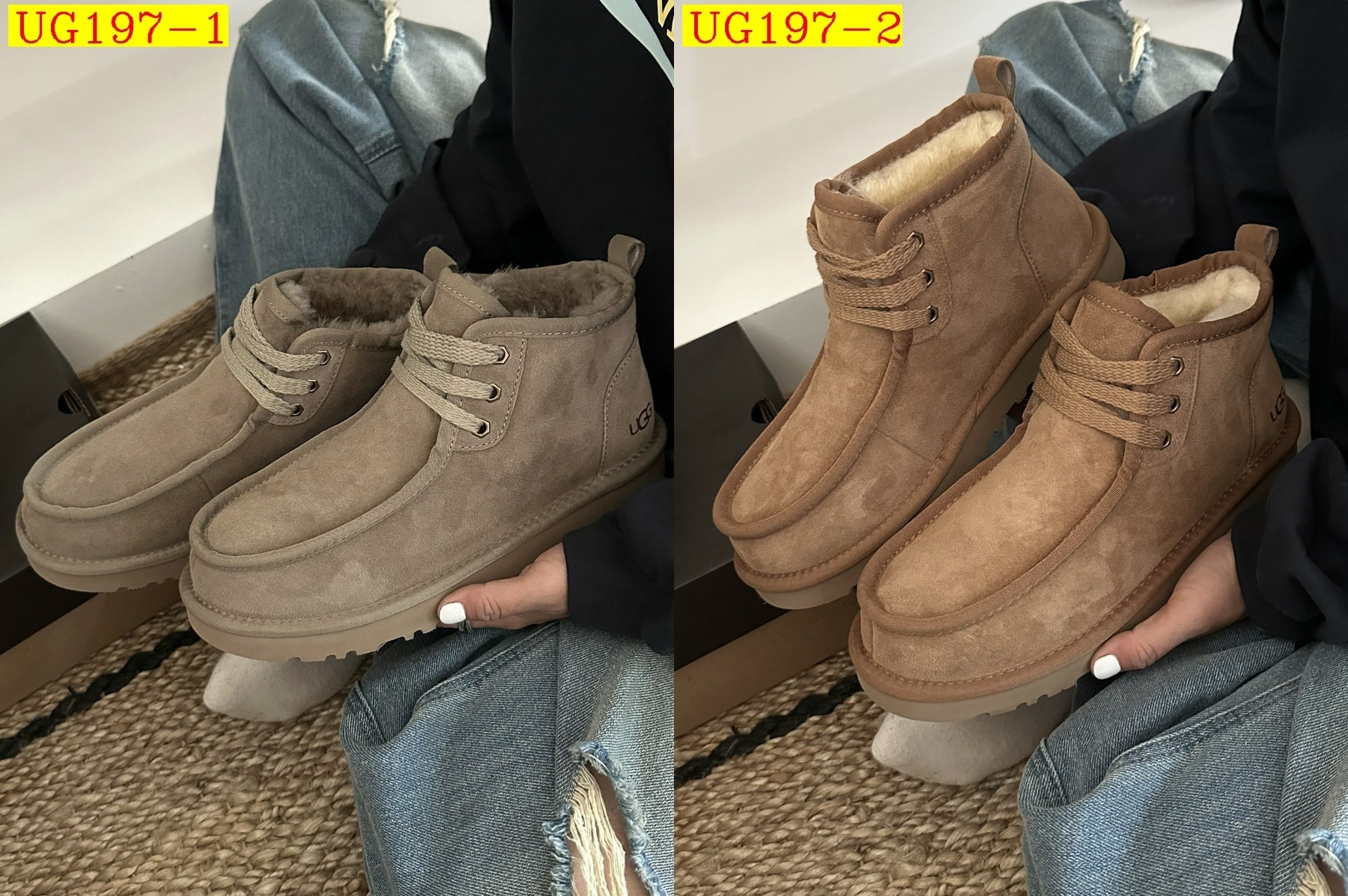 70$ new_dh Top Quality UGG Boot Leather Wool Size 40-44 64345046660 UG197 gallery