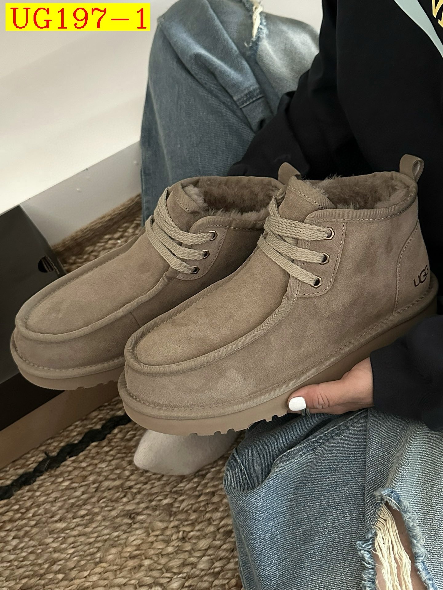 70$ new_dh Top Quality UGG Boot Leather Wool Size 40-44 64345046660 UG197 gallery