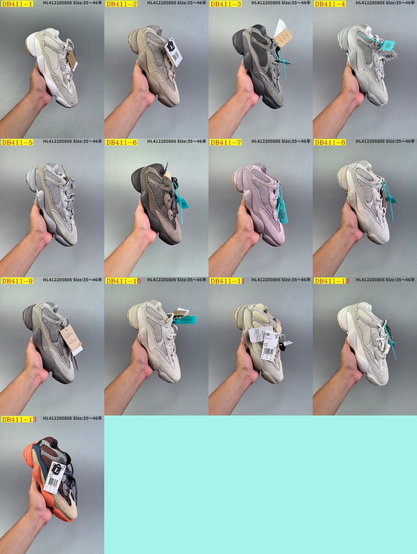 71$ new_dh ADIDAS Yeezy 500 Top Quality SIZE 35-46 84547046674 DB411 gallery
