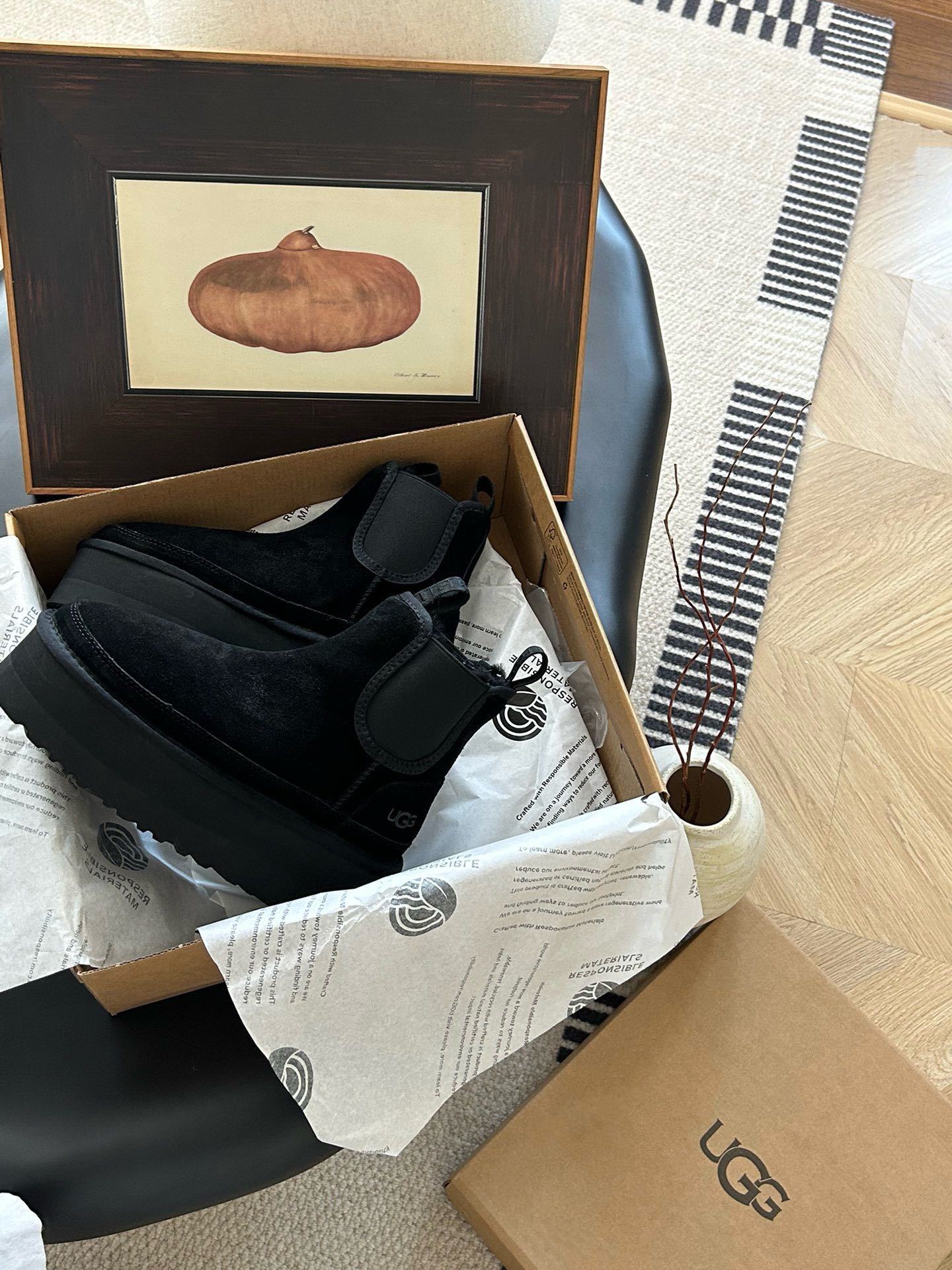 74$ Top Quality UGG Shoes Leather Wool Platform 5cm size 35-40 835810 UG311 gallery