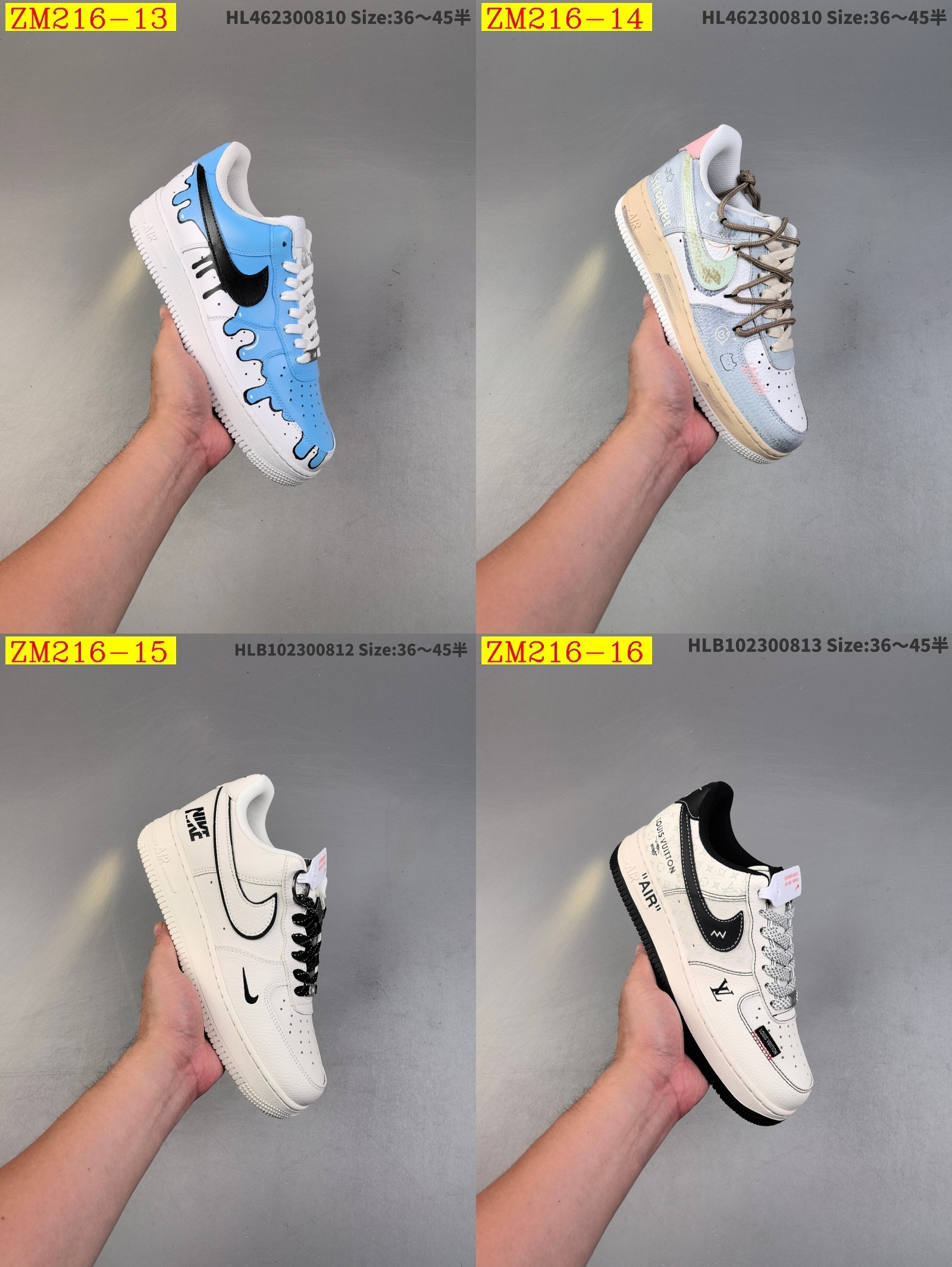 78$ Nike Air Force 1 07 low size 36-45 half 043630 ZM216 gallery