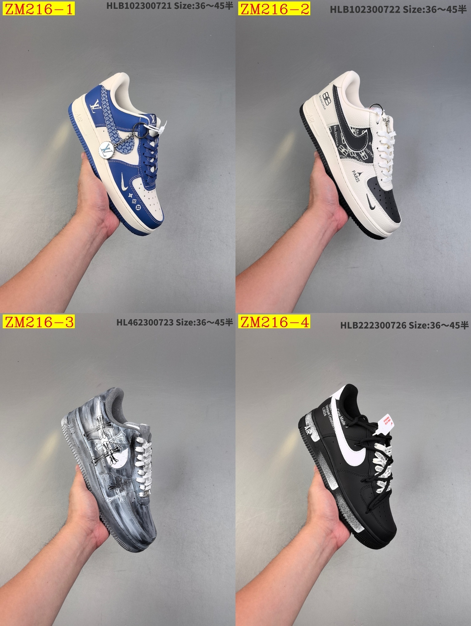 78$ Nike Air Force 1 07 low size 36-45 half 043630 ZM216 gallery