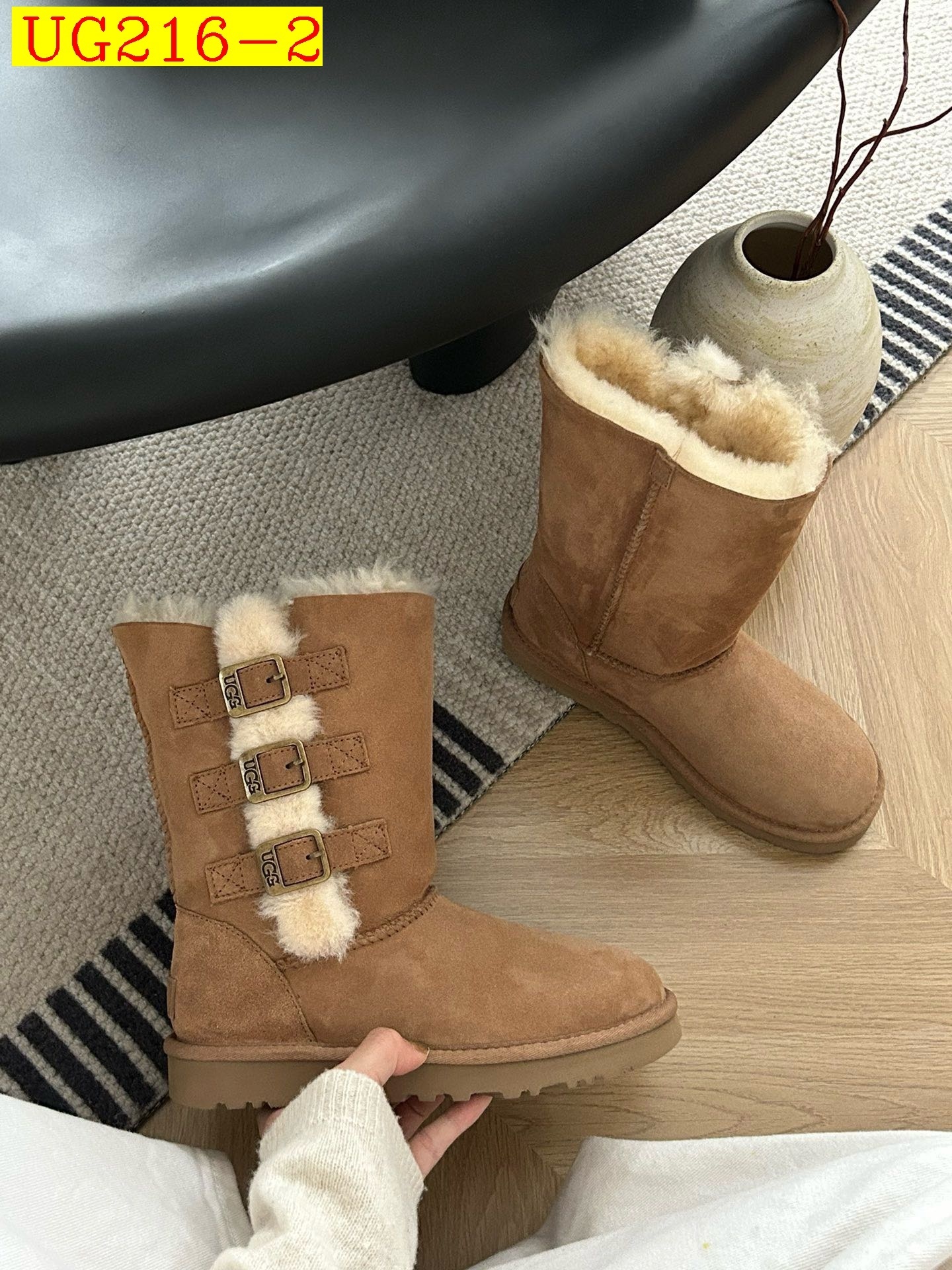 79$ new_dh Top Quality UGG Boot Leather Wool Size 35-40 74581057159 UG216 gallery