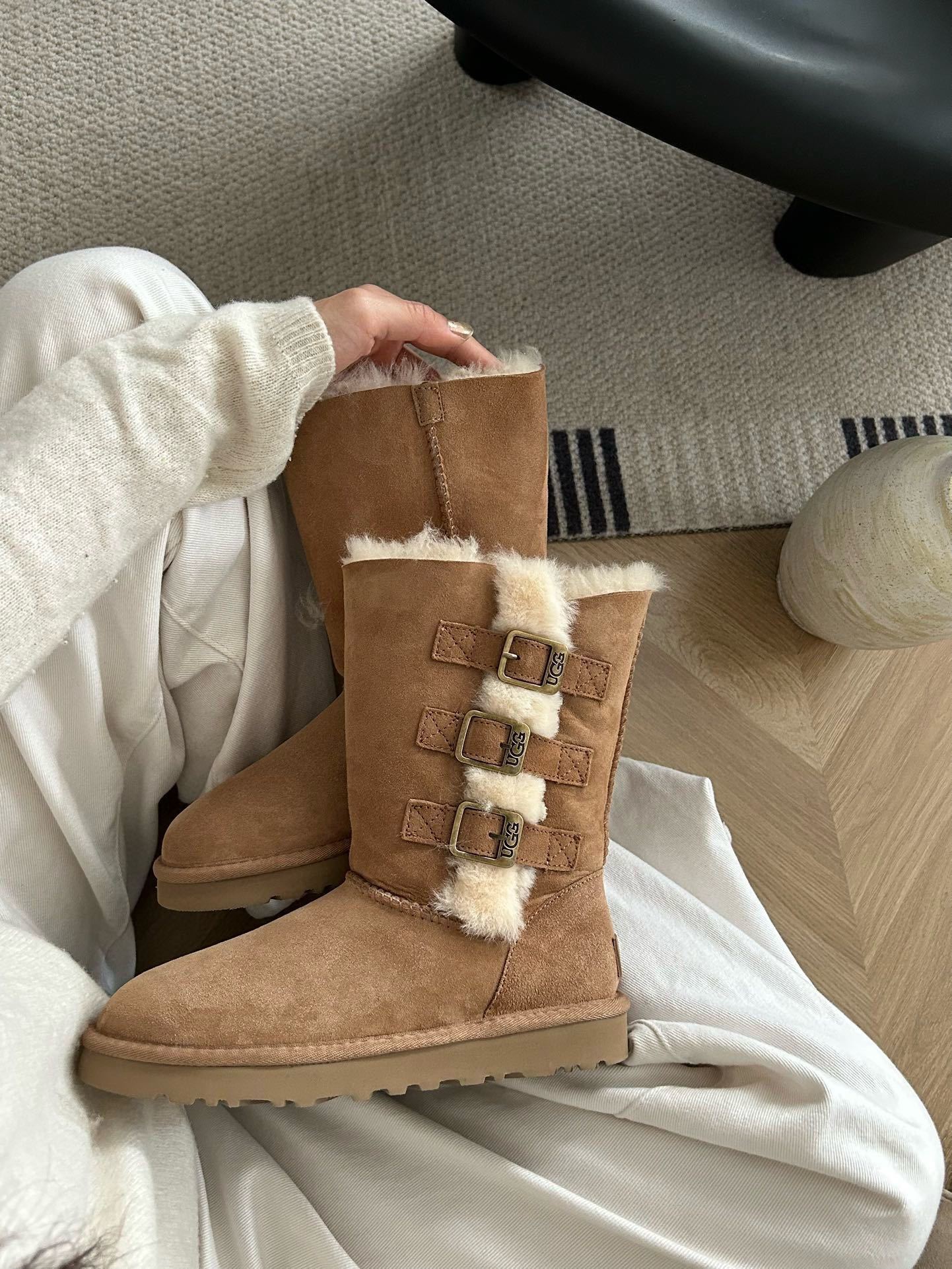 79$ new_dh Top Quality UGG Boot Leather Wool Size 35-40 74581057159 UG216 gallery