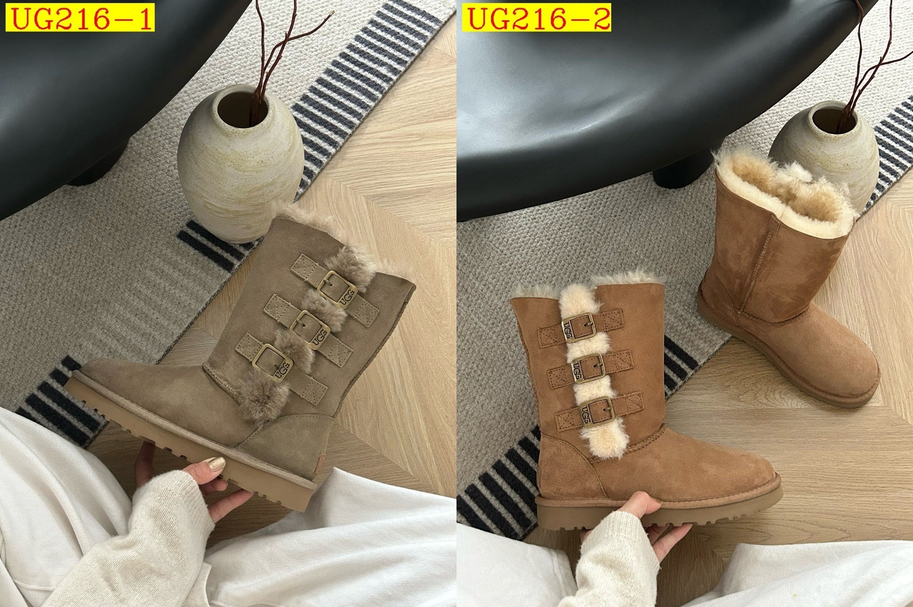 79$ new_dh Top Quality UGG Boot Leather Wool Size 35-40 74581057159 UG216 gallery