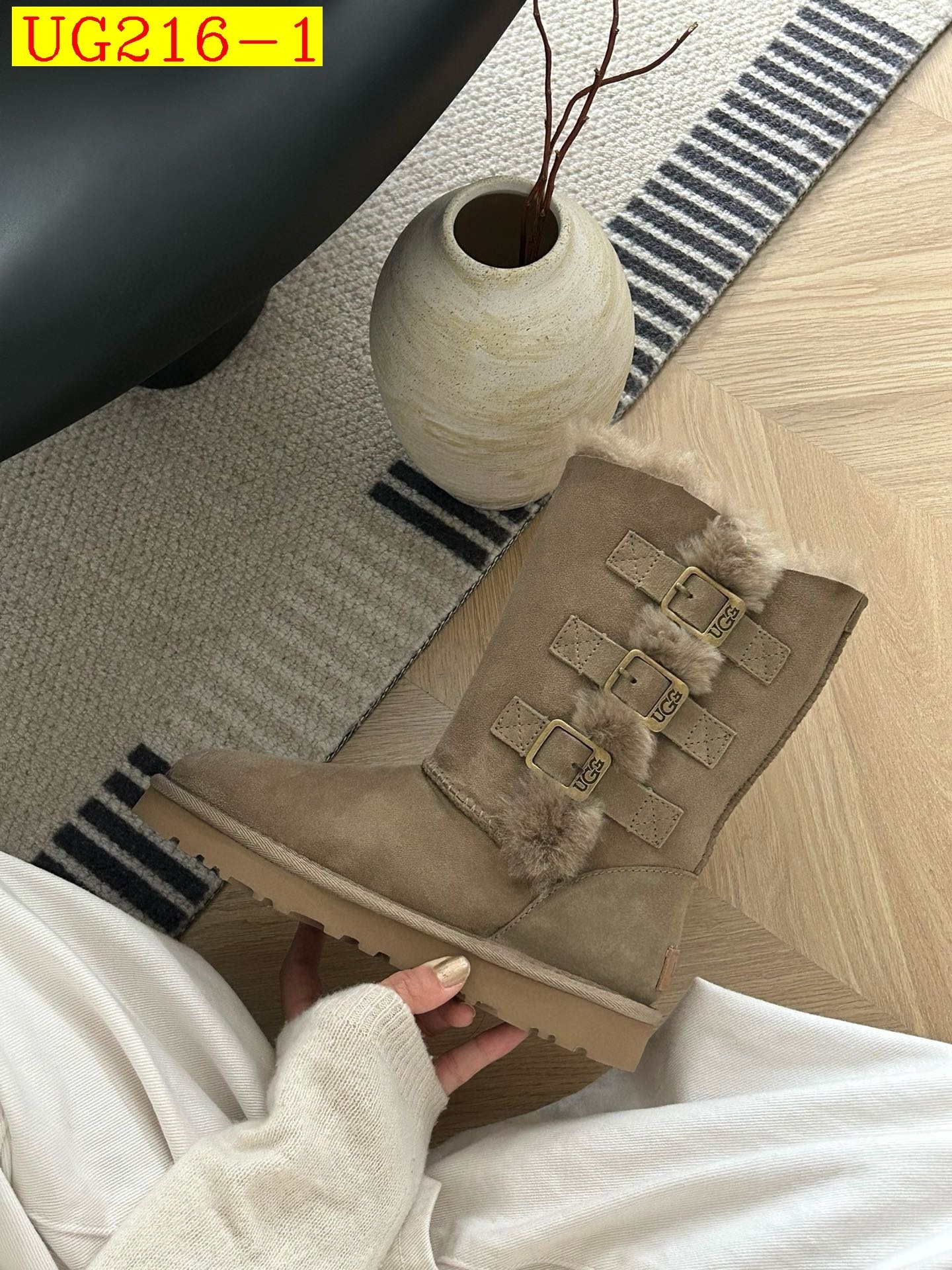 79$ new_dh Top Quality UGG Boot Leather Wool Size 35-40 74581057159 UG216 gallery