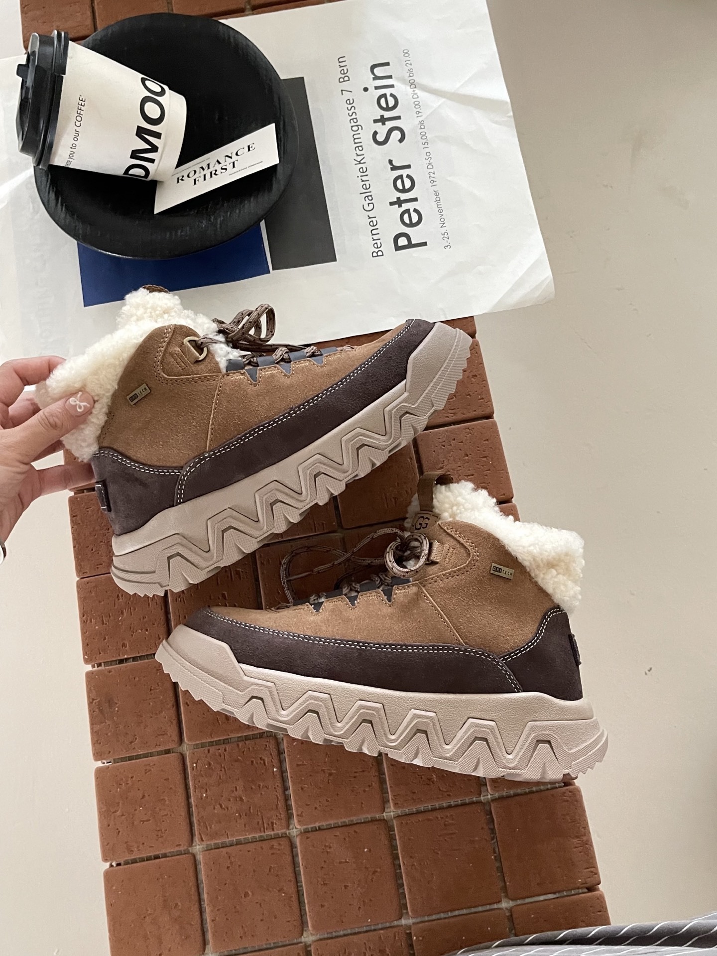 95$ Top Quality UGG Shoes Leather Wool Platform 4cm size 35-44 752690 UG310 gallery