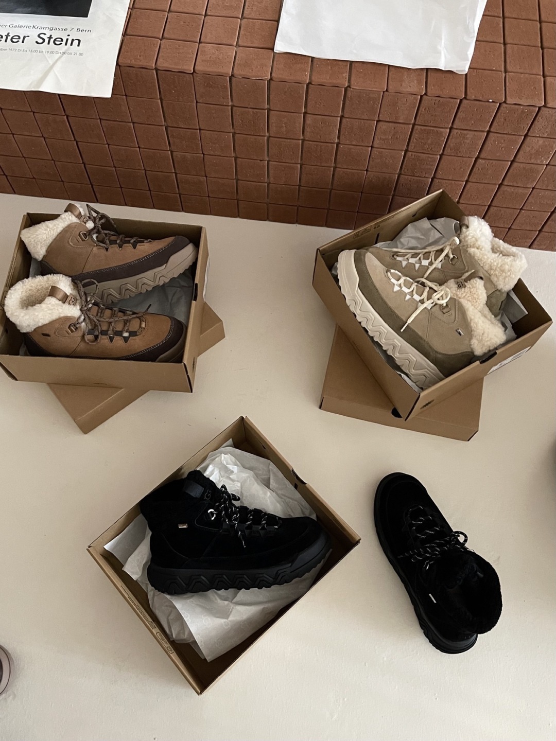 95$ Top Quality UGG Shoes Leather Wool Platform 4cm size 35-44 752690 UG310 gallery