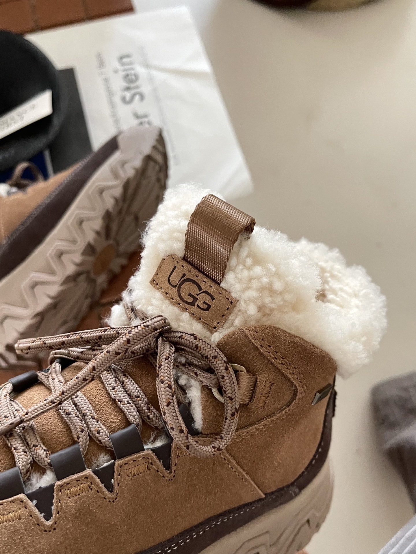 95$ Top Quality UGG Shoes Leather Wool Platform 4cm size 35-44 752690 UG310 gallery