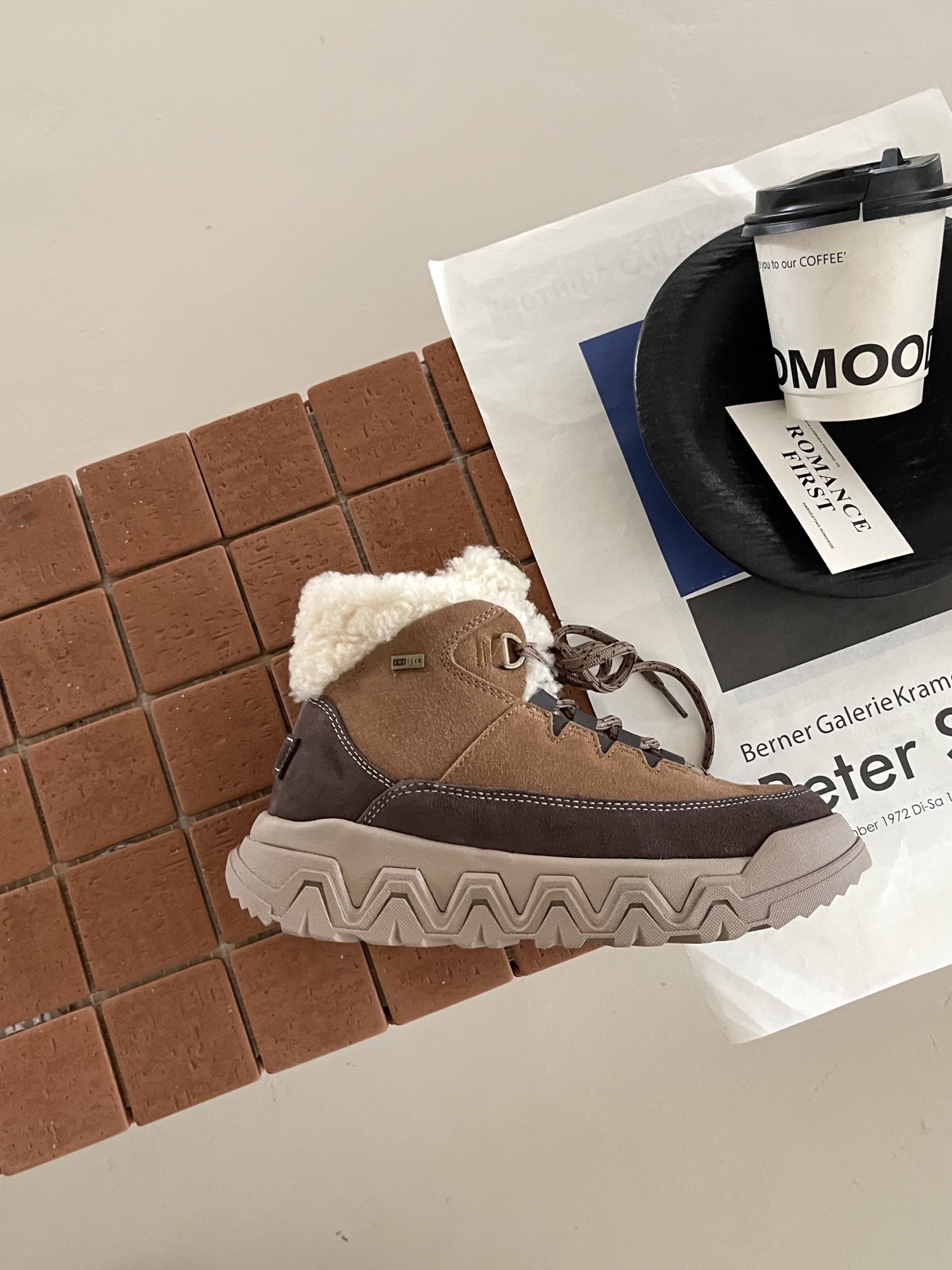 95$ Top Quality UGG Shoes Leather Wool Platform 4cm size 35-44 752690 UG310 gallery