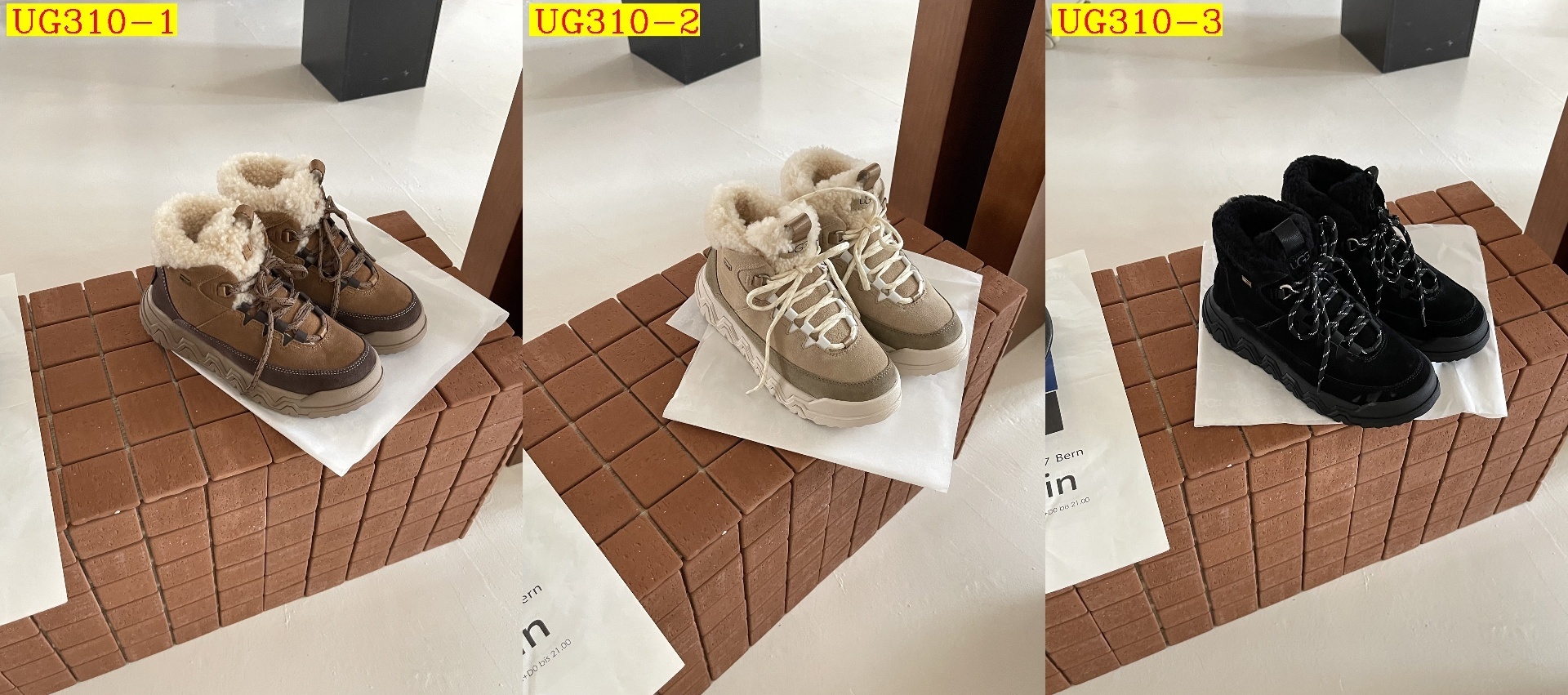 95$ Top Quality UGG Shoes Leather Wool Platform 4cm size 35-44 752690 UG310 gallery