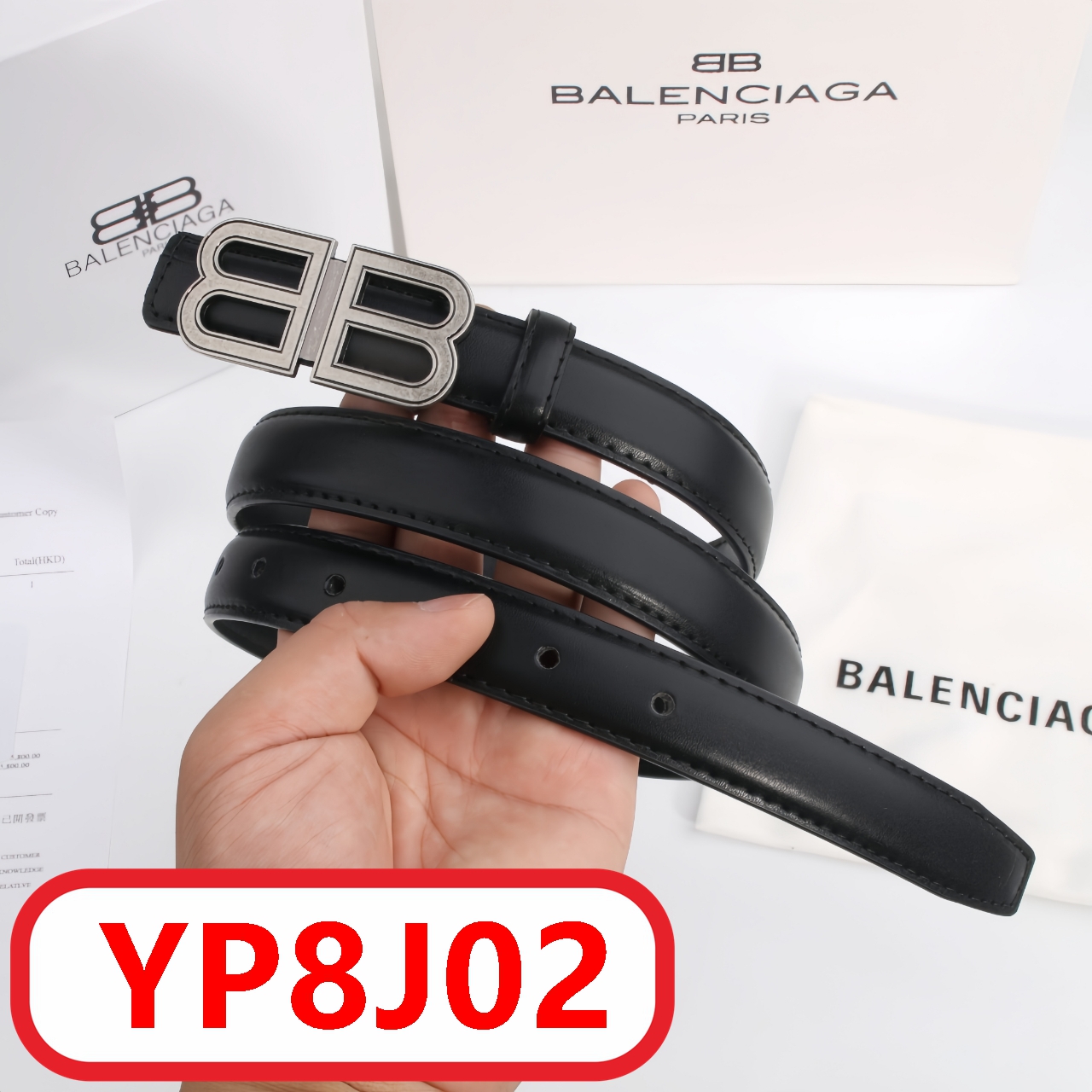 B@ALENCIAGA women belt with gift box gallery