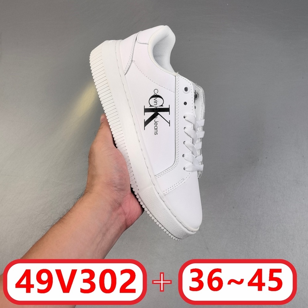 C@alvin Klein Leather Trainers gallery