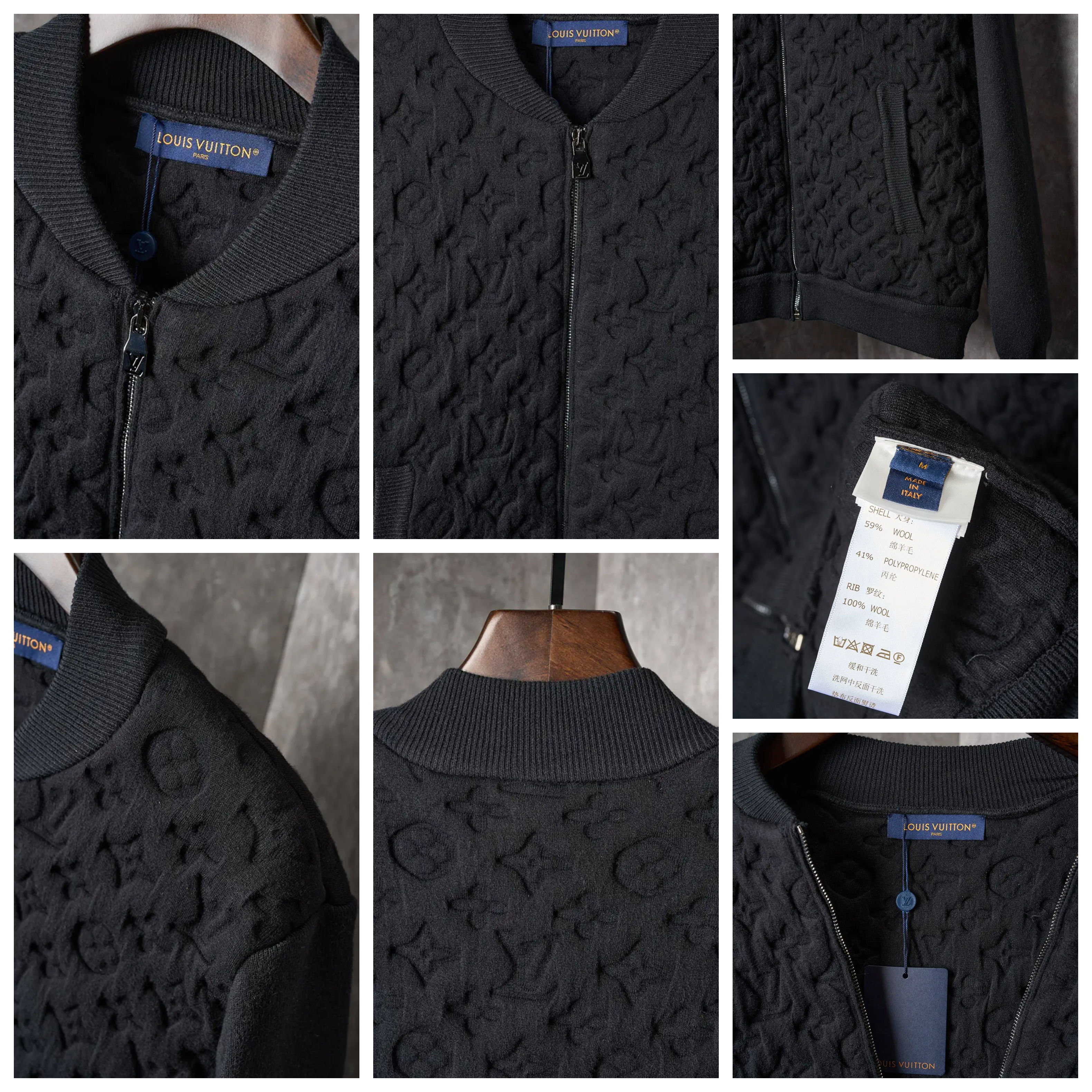 L@OUIS VUITTON 3D Pattern Wool Bomber Jacket gallery