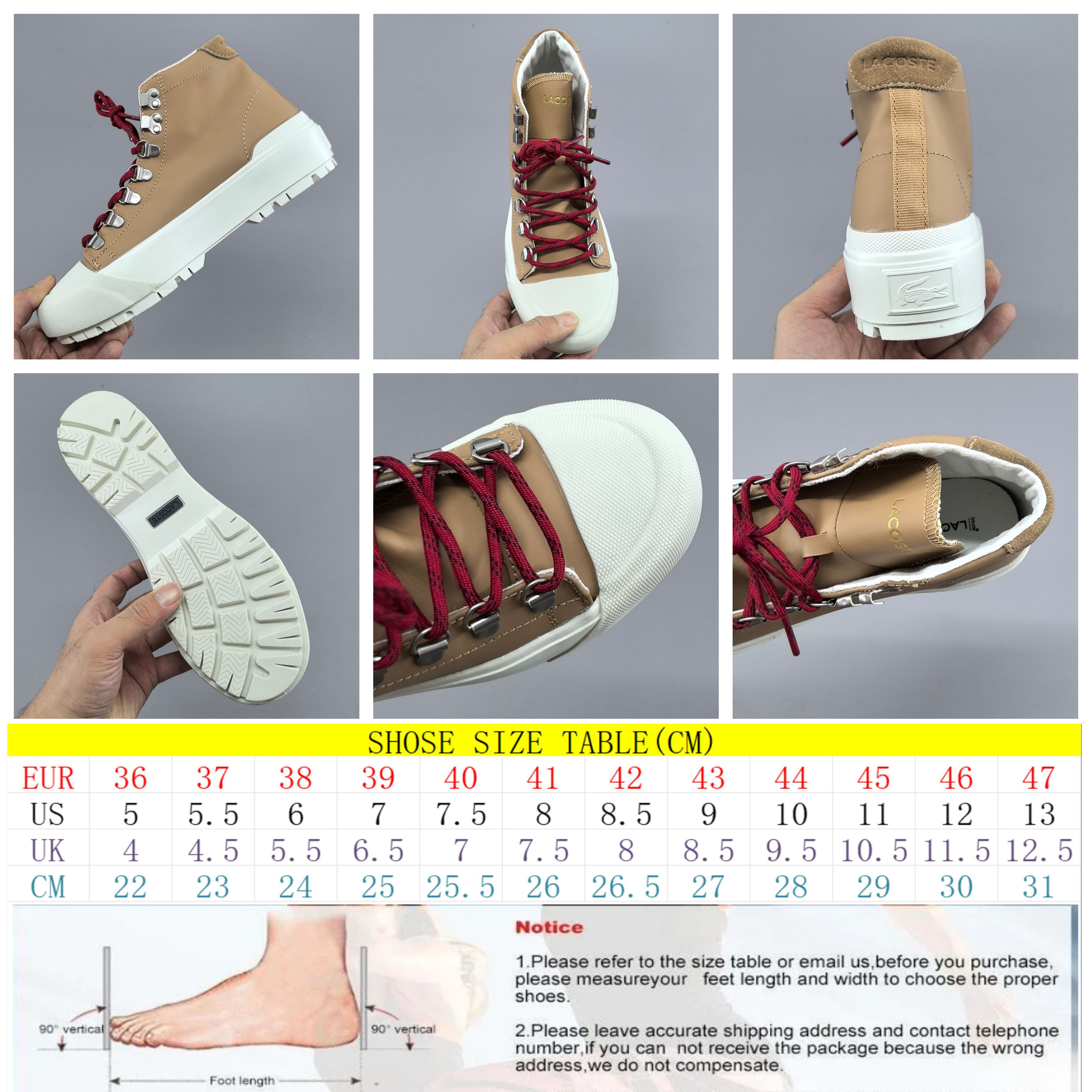 L@acoste Gripshot Mid Winter water-resistant leather boots gallery