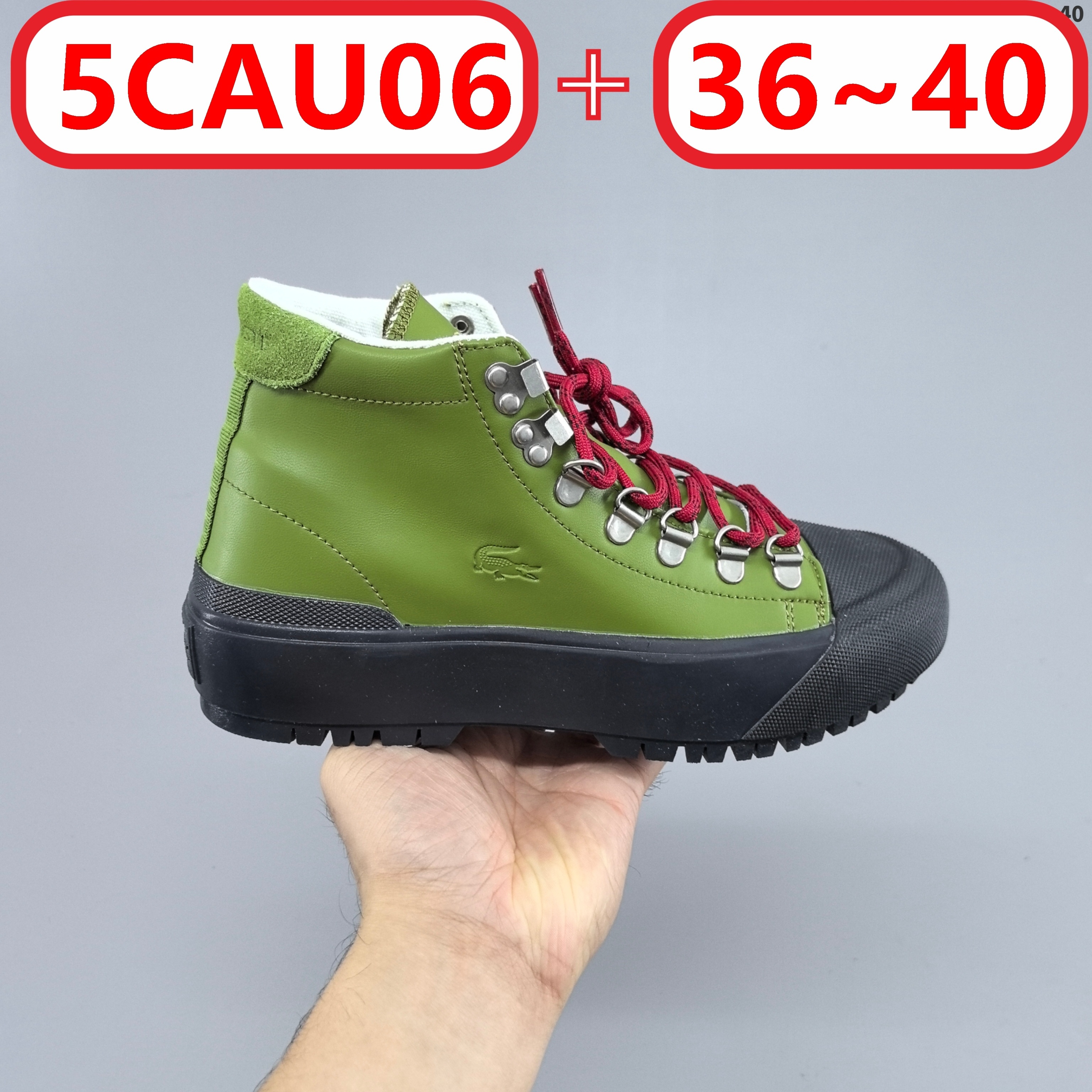 L@acoste Gripshot Mid Winter water-resistant leather boots gallery