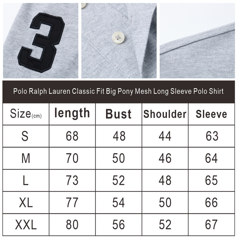 R@alph Lauren Classic Fit Big Pony Mesh Long Sleeve Polo Shirt gallery