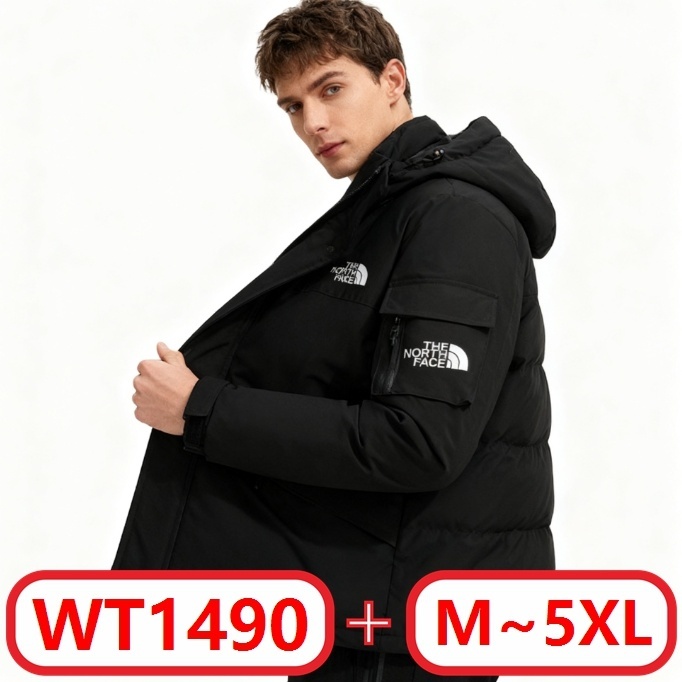 T@he North Face Men's Hooded Jacket Cotton Coat gallery