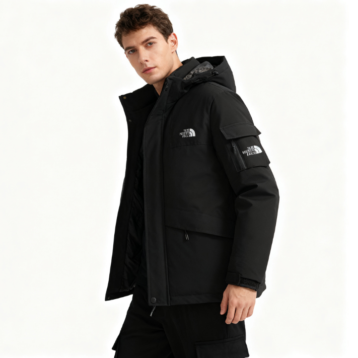 T@he North Face Men's Hooded Jacket Cotton Coat gallery
