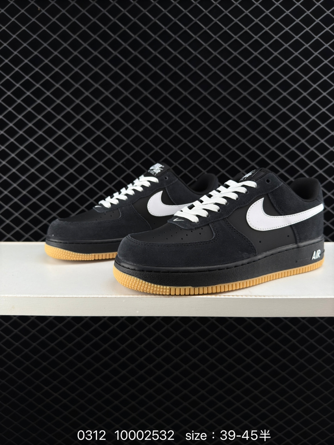 $31.99 Nike Air Force 1 Low SK8 “Black Gum”X4352 gallery