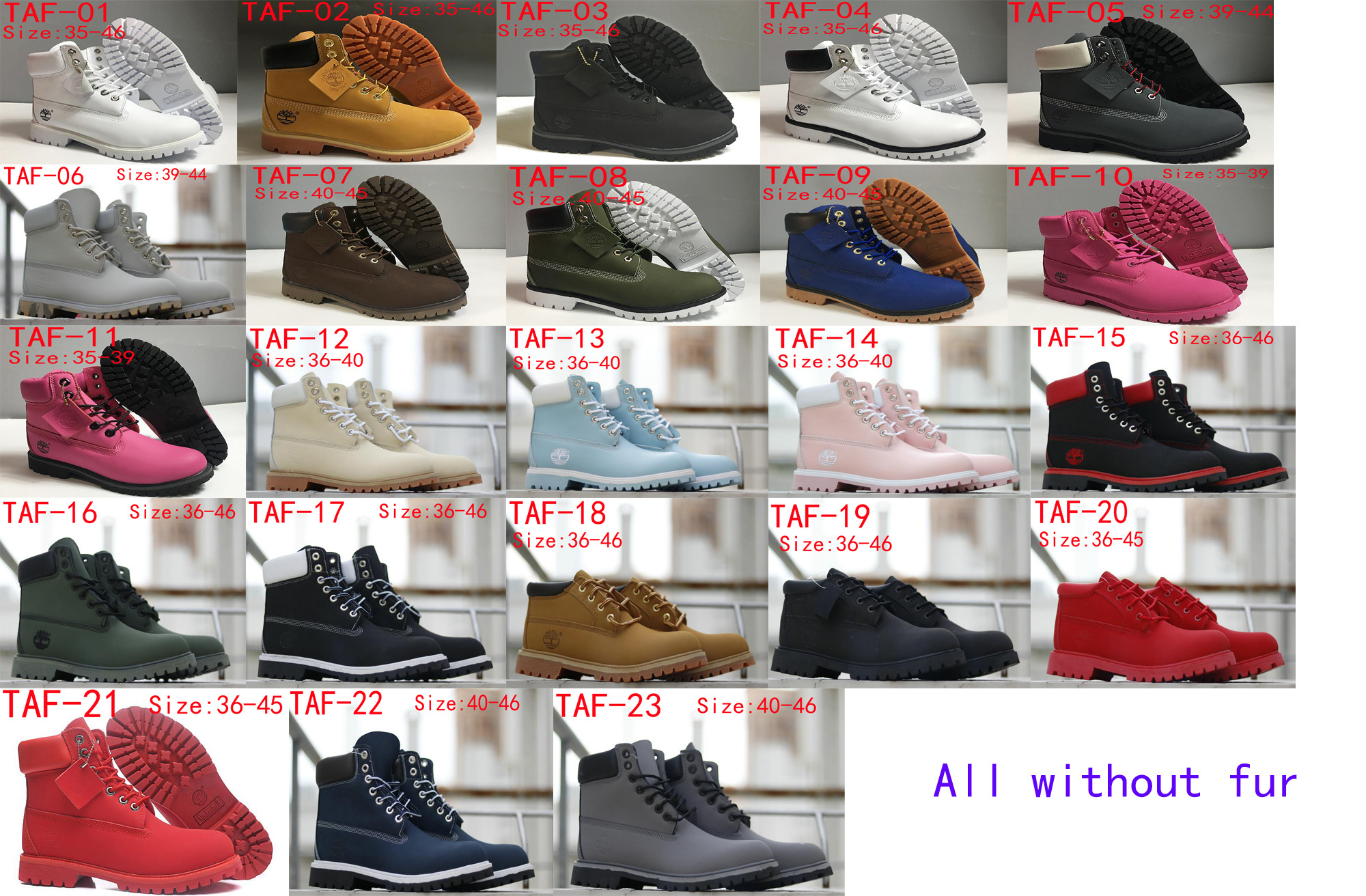 TAF timberland new colors 66usd gallery