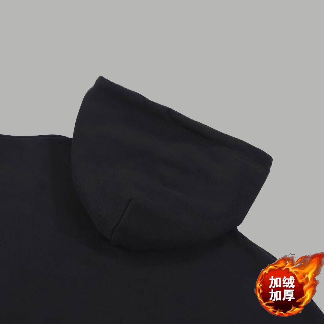 3828  $38 Balenciaga Hooded Velvet&Velvet Sweater gallery