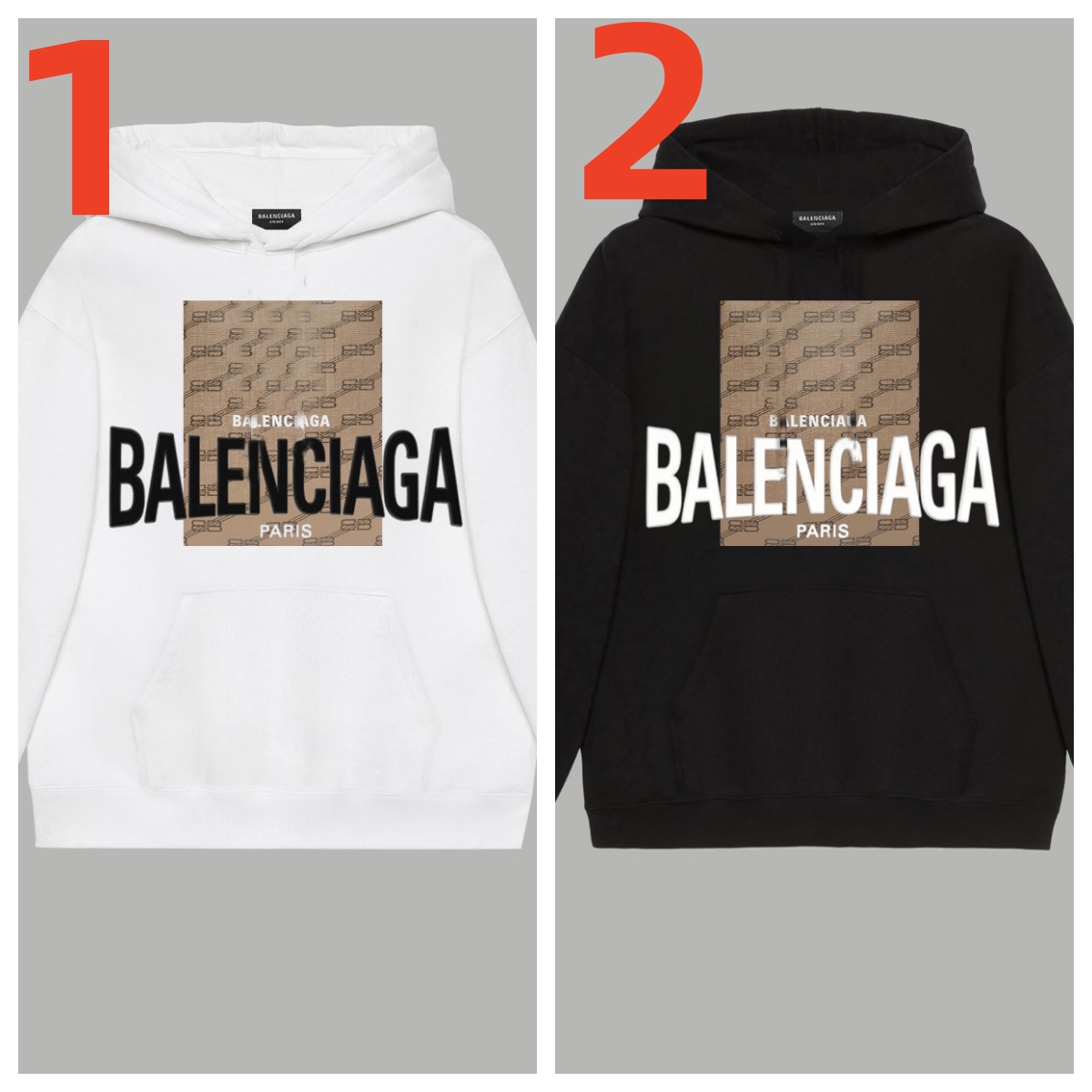 3828  $38 Balenciaga Hooded Velvet&Velvet Sweater gallery