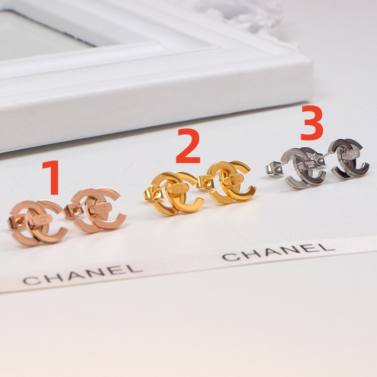 3854 $16 [Chanel] Black diamond earrings gallery