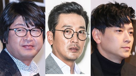 Ha Jung Woo, Kim Yeon Seok và Kang Dong Won đang thảo luận cho movie "1987"