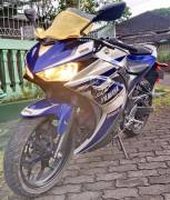 YAMAHA YZF - R25 TAHUN 2014 BIRU PUTIH PLAT AB GUN