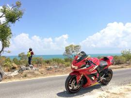 Kawasaki ninja 250R 2008 merah full modif limbah m