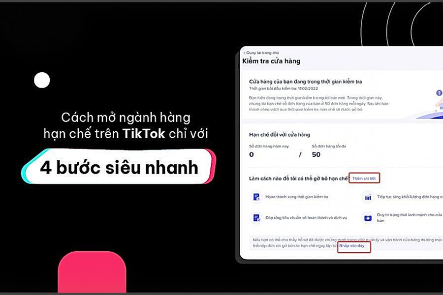 Cách mở ngành hàng hạn chế trên TikTok với 4 bước siêu nhanh