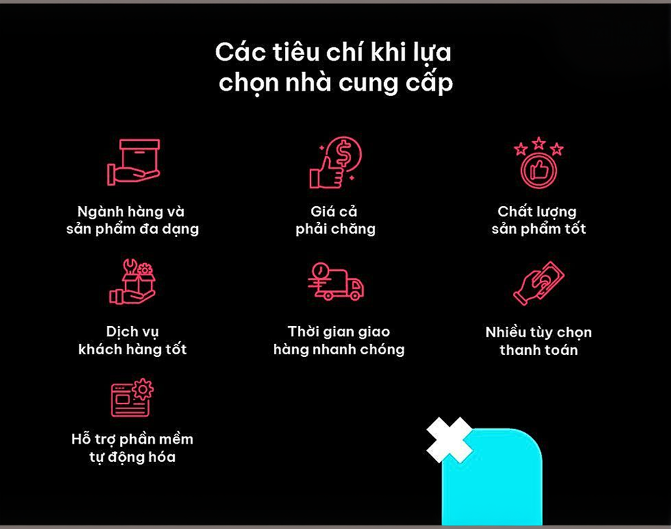 Các tiêu chí lựa chọn nhà cung cấp