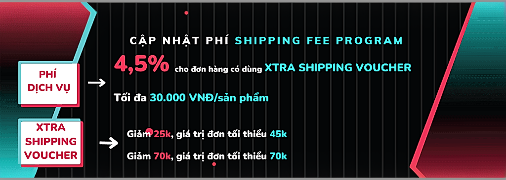 Cập nhật phí bán hàng trên TikTok Shop - Phí Shipping Fee Program