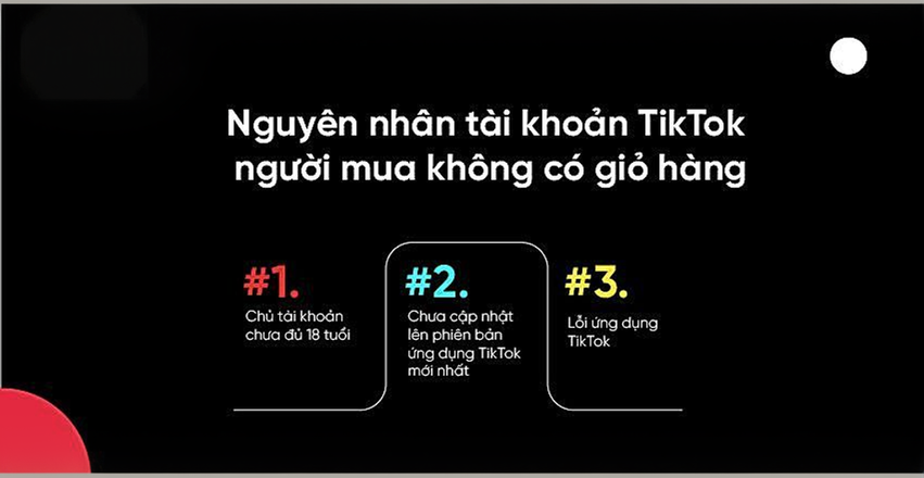 TikTok của người mua không có giỏ hàng