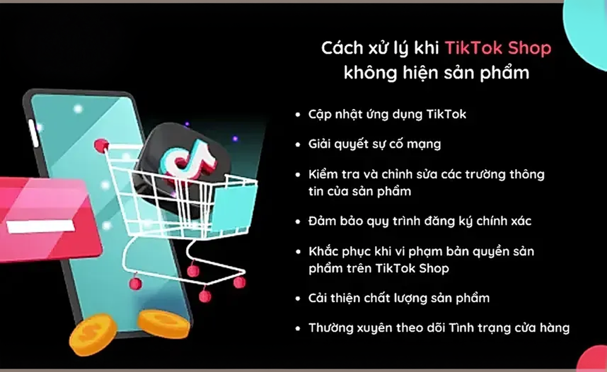 TikTok Shop không hiện sản phẩm
