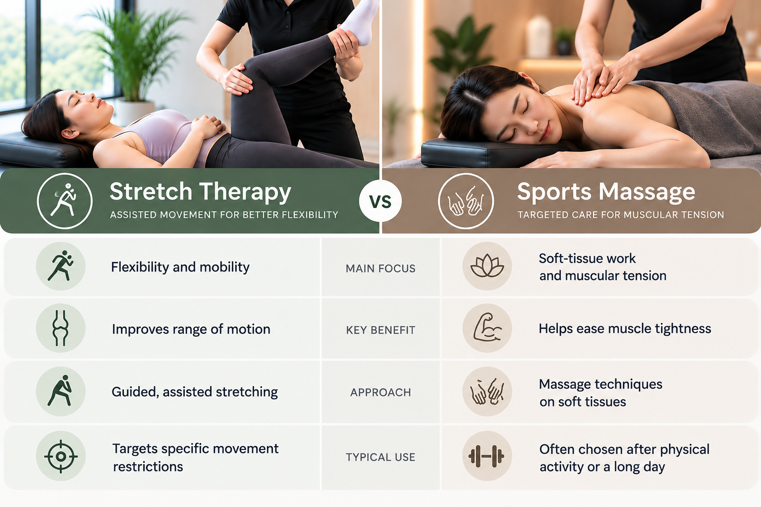 Stretch Therapy vs Sports Massage